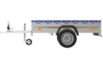 Praktischer PKW-Anhänger Garden Trailer 200 Kipp mit kippbarer Deichsel, blauer Plane – Bild 6