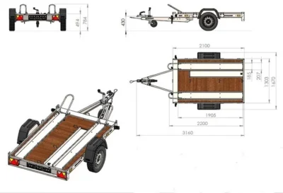 2-Schienen-Motorradanhänger UNITRAILER MOTO 2 – Bild 2