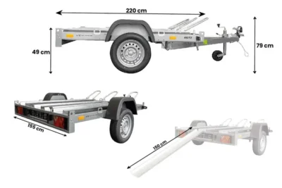 UNITRAILER MOTO 3 Kippmotorradanhänger – Bild 2